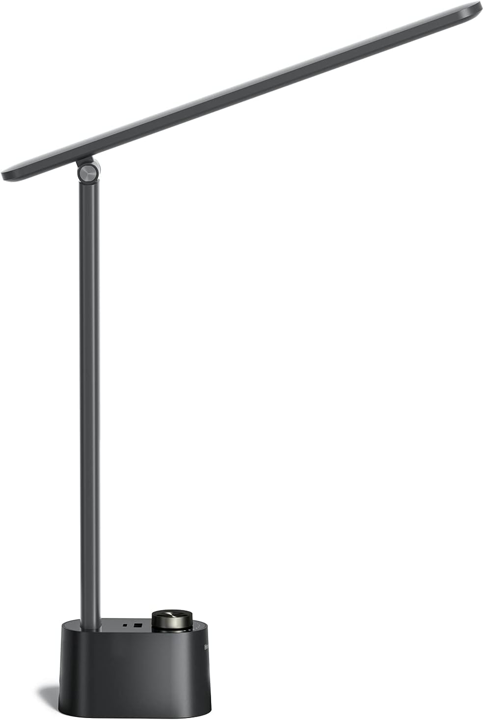 Modern black LED desk lamp on a table